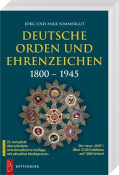 Deutsche Orden und Ehrenzeichen Katalog Battenberg Drittes Reich,...10.Aufl. 