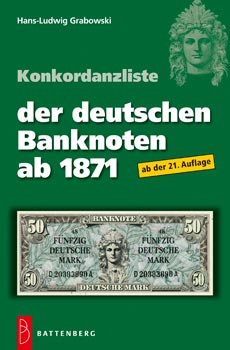 Konkordanzliste der deutschen Banknoten ab 1871 - Cover